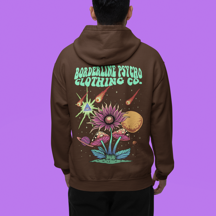 Fire and Flowers Borderline Psycho Hooded Sweatshirt - Unisex